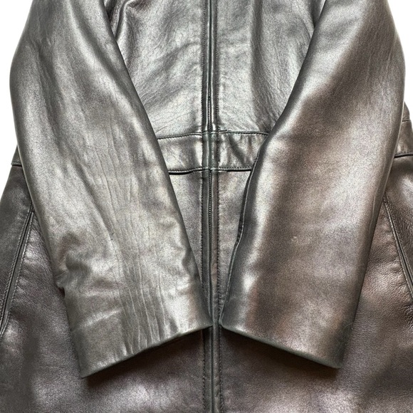 Wilsons Leather Pelle Studio Womens Black Leather Jacket Size M *Read - Picture 3 of 11